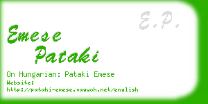 emese pataki business card